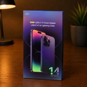 CHARGEUR 50W USB-C+C POWER ADAPTER USB-C+C TO LIGHTNING CABLE