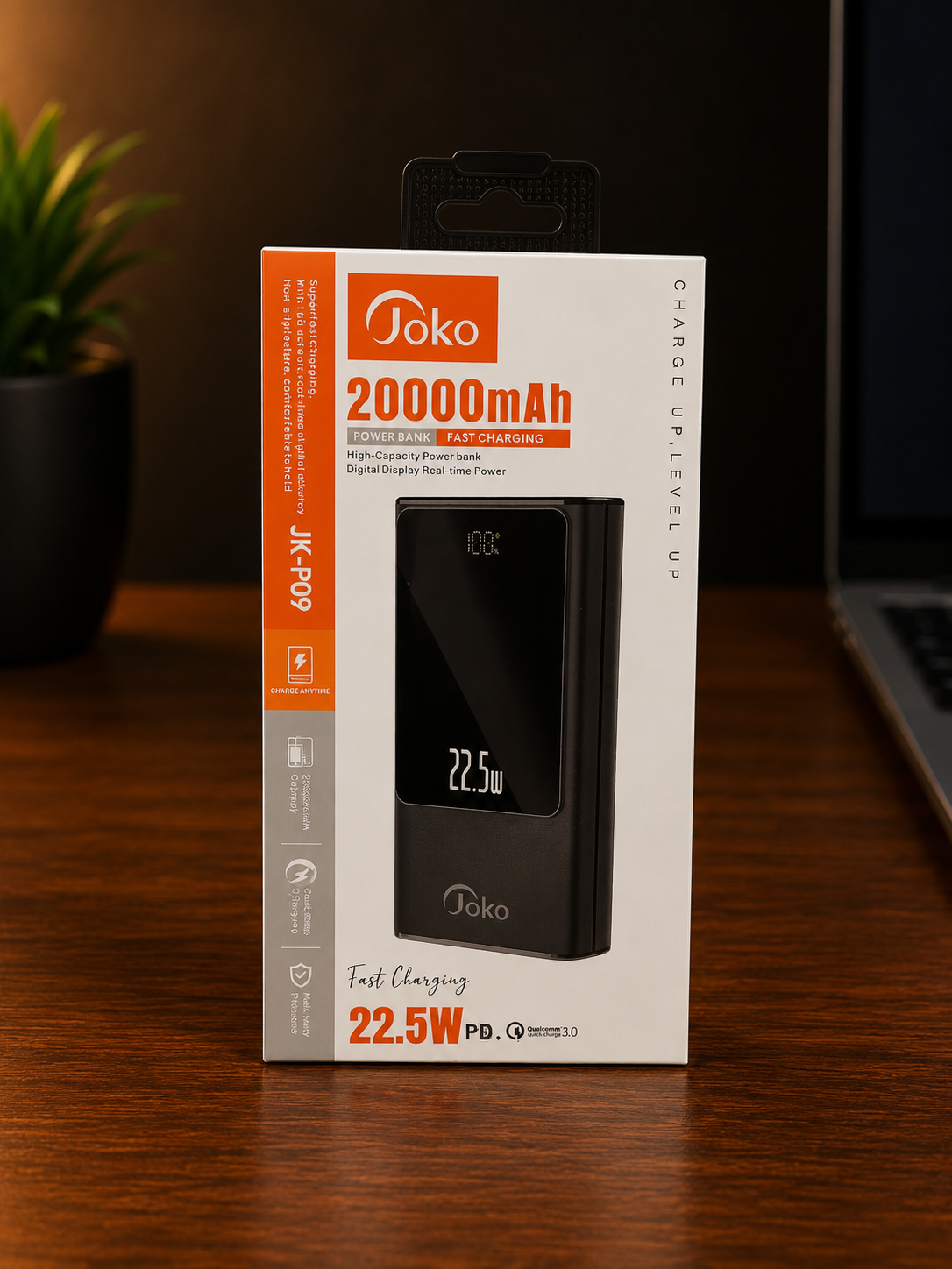 Power Bank Joko JK-P09 20000mAh Charge Rapide PD 22.5W avec Écran LED Digital
