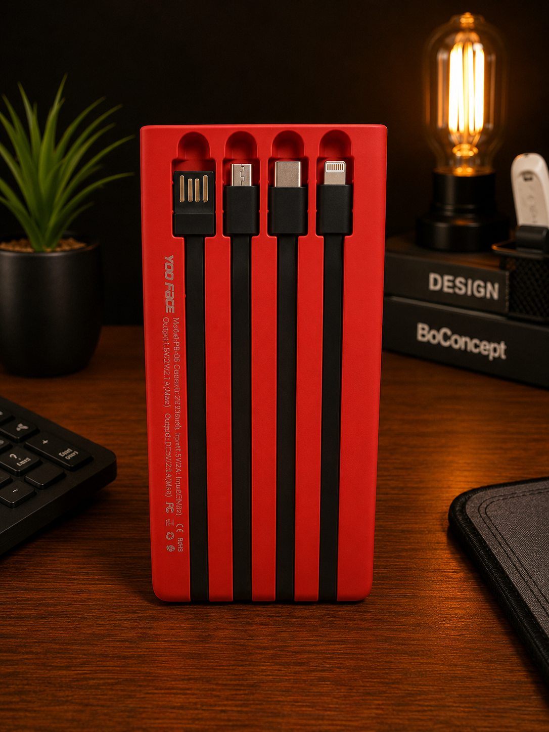 Power Bank YOO FACE PB-06 20000mAh avec Écran LED Digital – Image 3