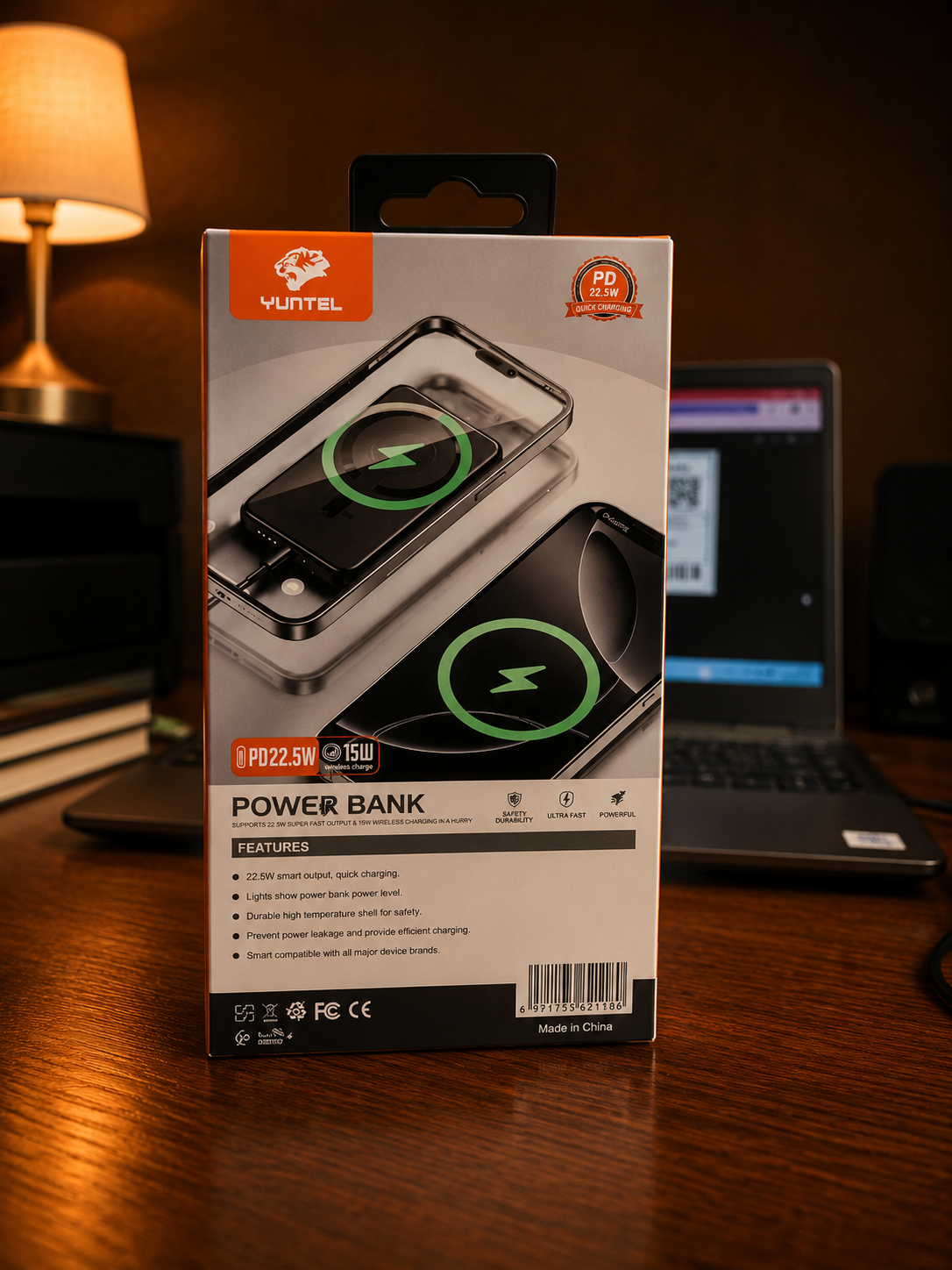 Power Bank Magnétique YUNTEL YP-03 5000mAh – Charge Sans Fil 15W – Image 2