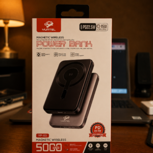 Power Bank Magnétique YUNTEL YP-03 5000mAh – Charge Sans Fil 15W
