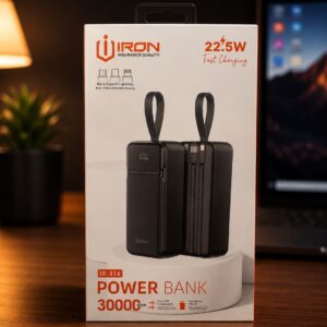 Power Bank IRON 30000mAh avec câbles intégrés