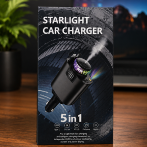 Chargeur Voiture 5-en-1 ST★RLIGHT Car Charger avec Diffuseur de Parfum
