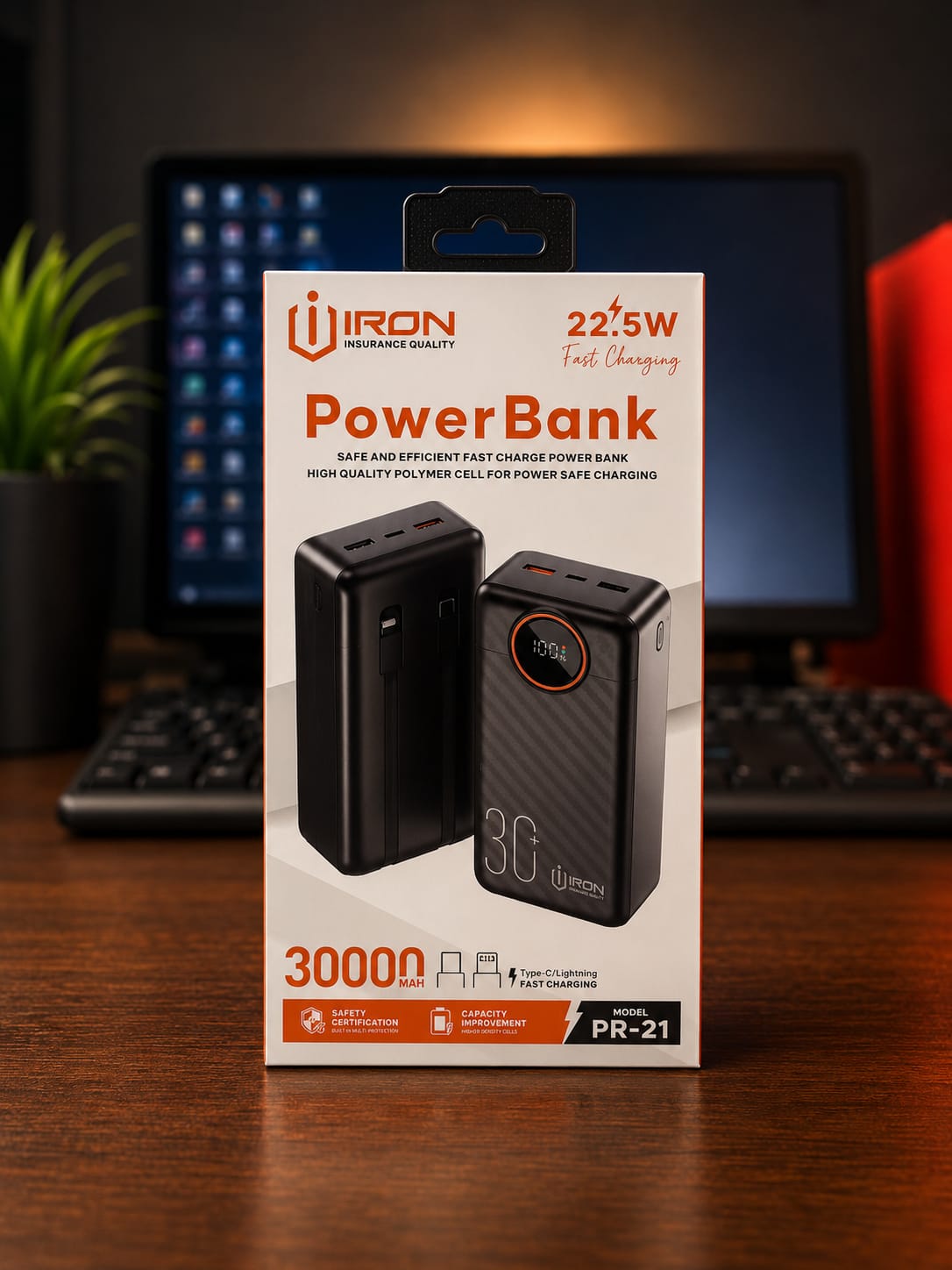 Power Bank IRON PR-21 30000mAh – Charge Rapide 22.5W
