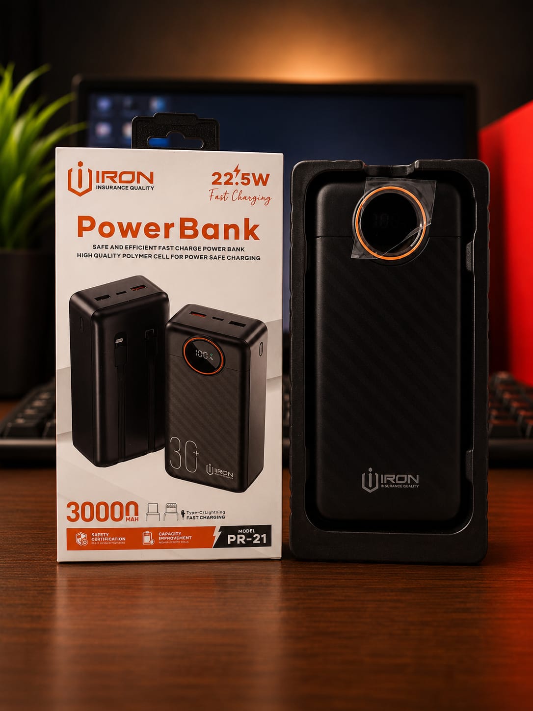 Power Bank IRON PR-21 30000mAh – Charge Rapide 22.5W – Image 3