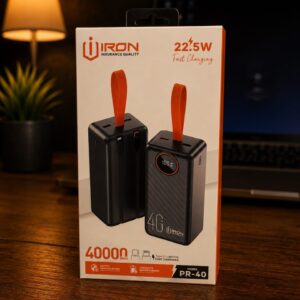Power Bank UIRON PR-40 40000mAh – Charge Rapide 22.5W