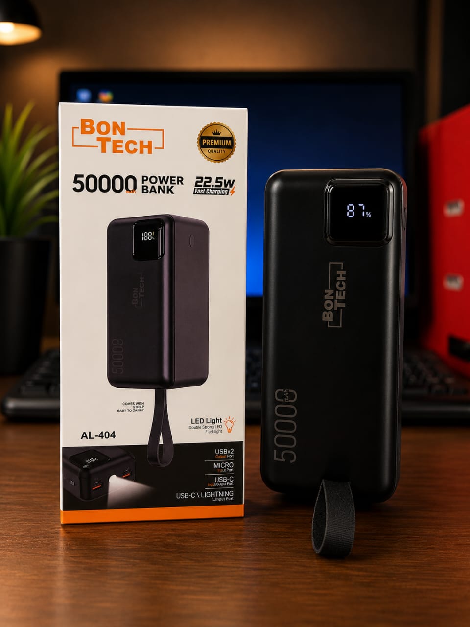 Power Bank BON-TECH AL-404 50000mAh – Charge Rapide 22.5W – Image 6