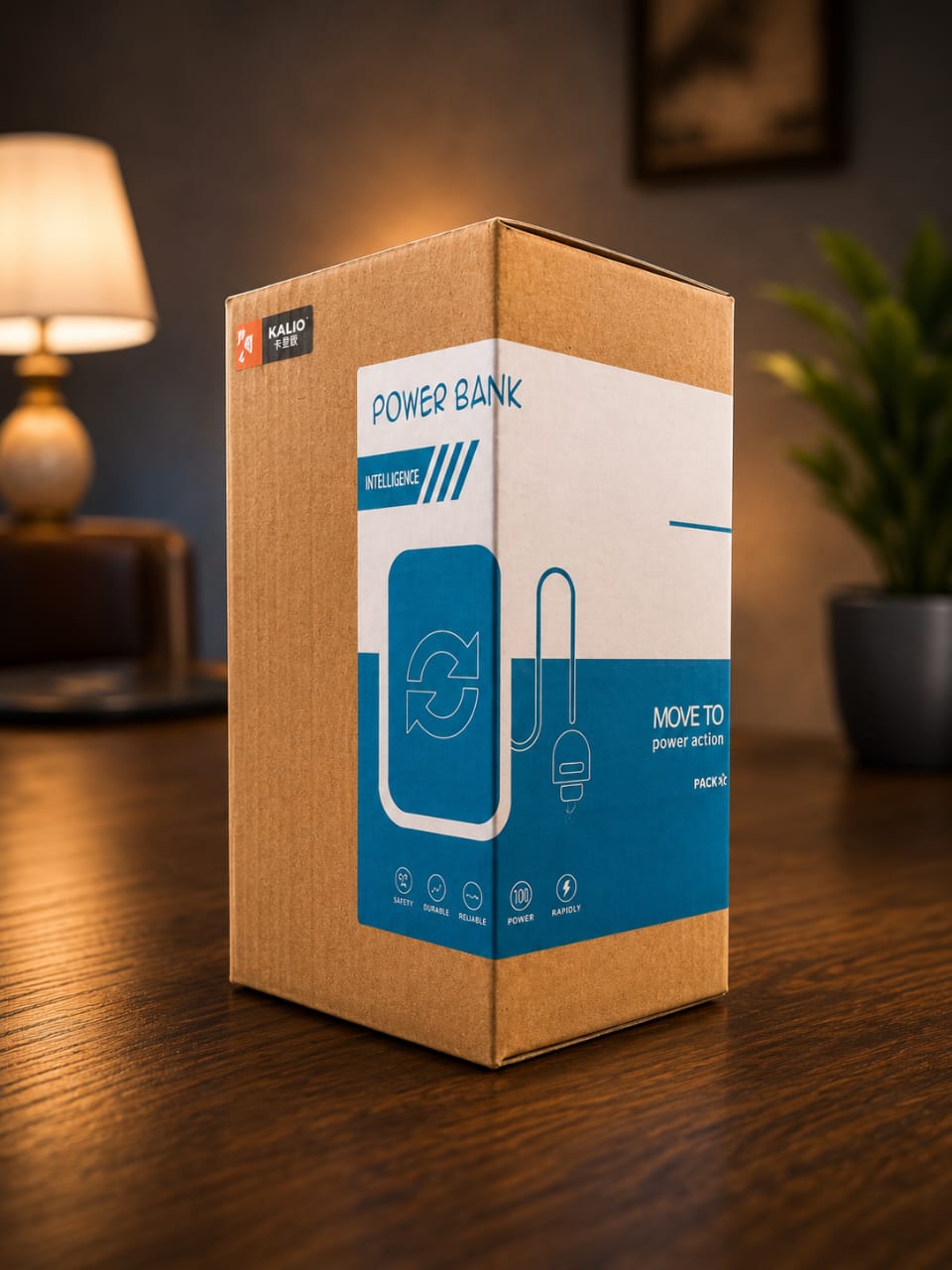 Power Bank KALIO 60000mAh – Charge Rapide 22.5W avec Lampe LED et Câbles Intégrés