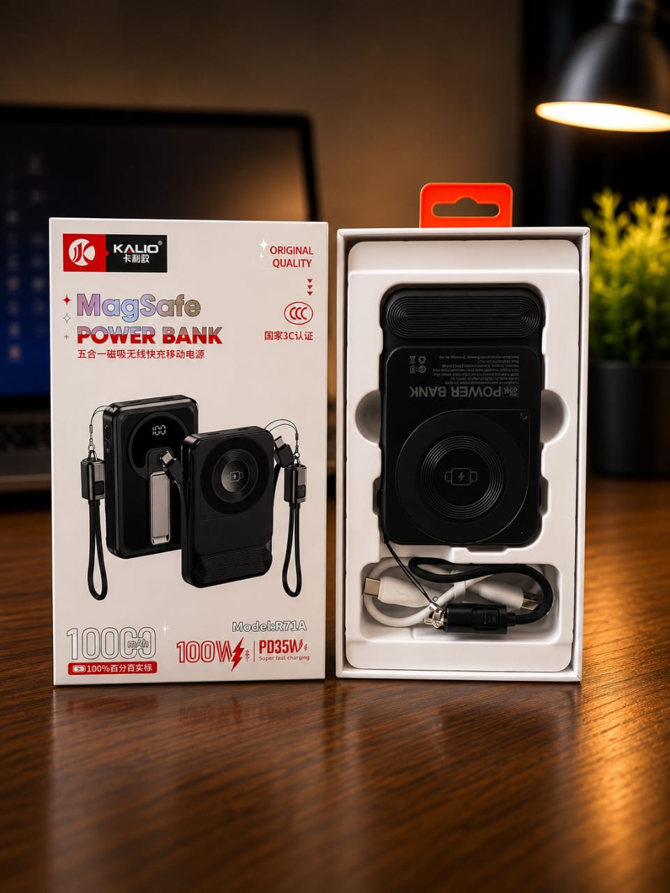 Power Bank KALIO R71A 10000mAh MagSafe – Charge Sans Fil 15W & Charge Rapide PD 35W – Image 3