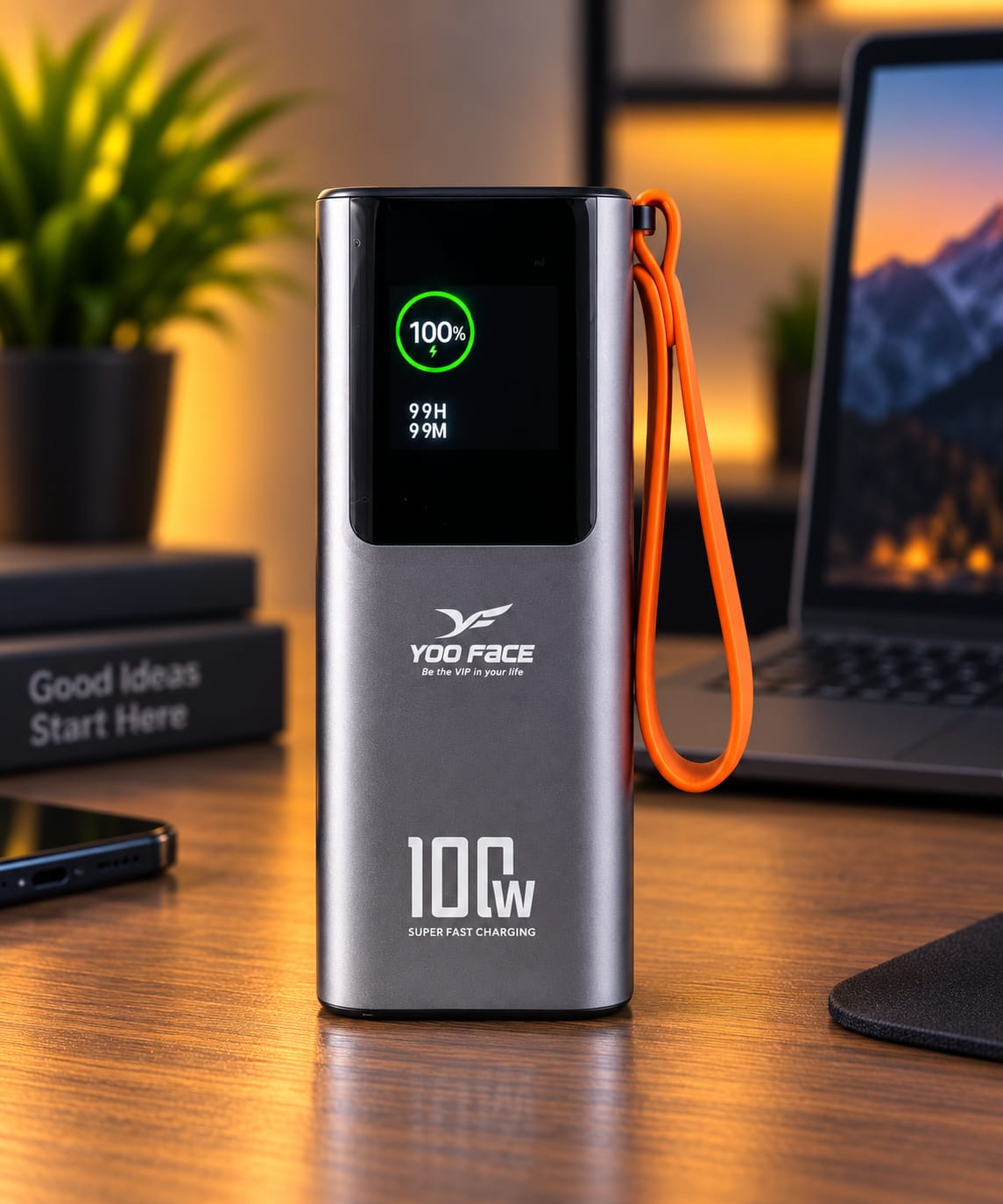Power Bank YOO FACE PB-43 20 000mAh avec Charge Rapide 100W et Écran Digital – Image 3