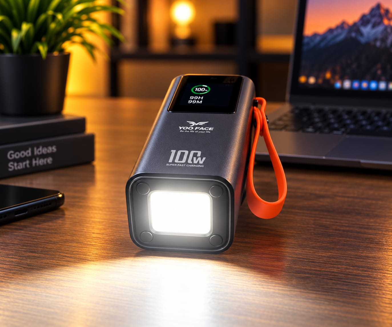 Power Bank YOO FACE PB-43 20 000mAh avec Charge Rapide 100W et Écran Digital – Image 5