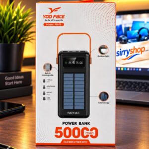 Power Bank YOO FACE PB-18 50000mAh avec Écran LED et Charge Solaire
