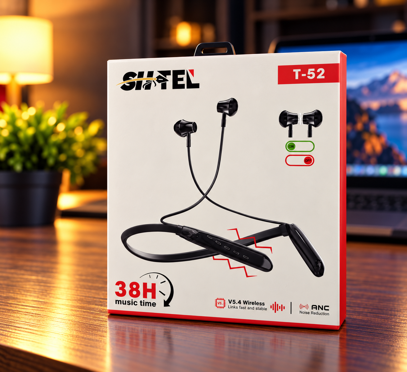 Écouteurs Sans Fil SIRVEL T-52 Bluetooth 5.4 avec ANC et Embouts Magnétiques